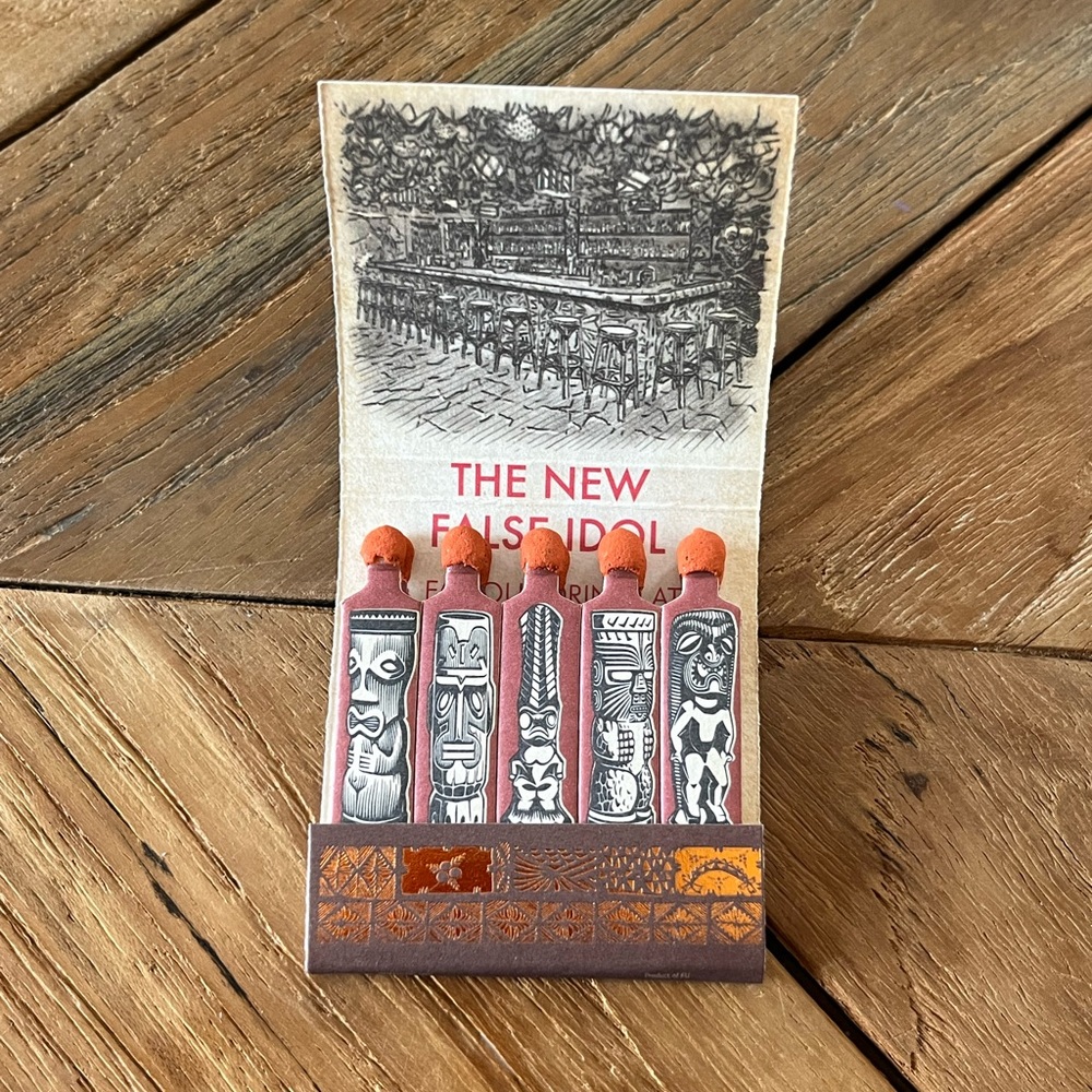 False Idol Tiki Bar Matchbook